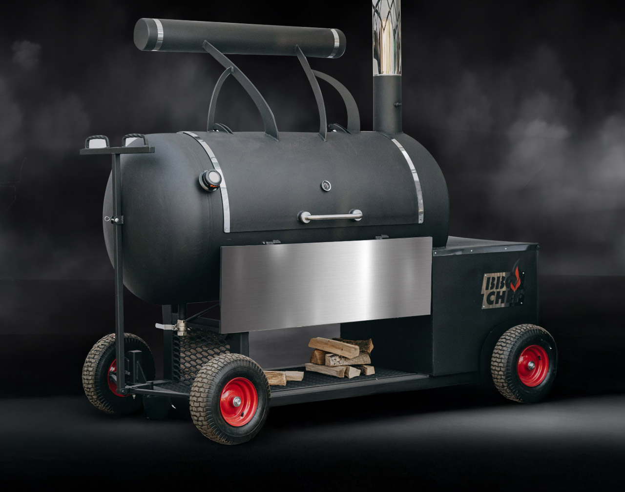 Однокамерний реверсний смокер на колесах BBQ Chef