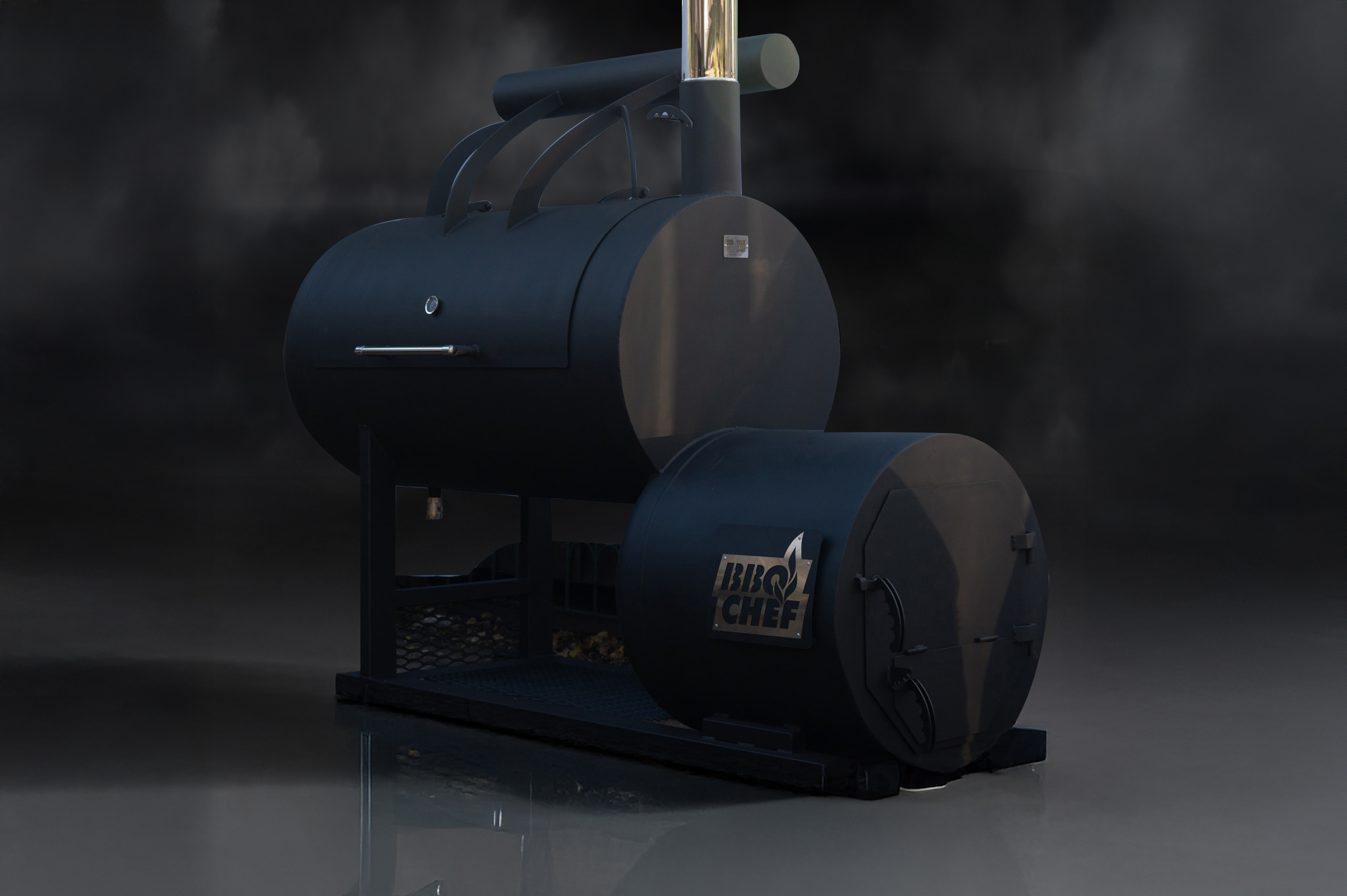Стаціонарний однокамерний реверсний смокер BBQ Chef - Зображення 2