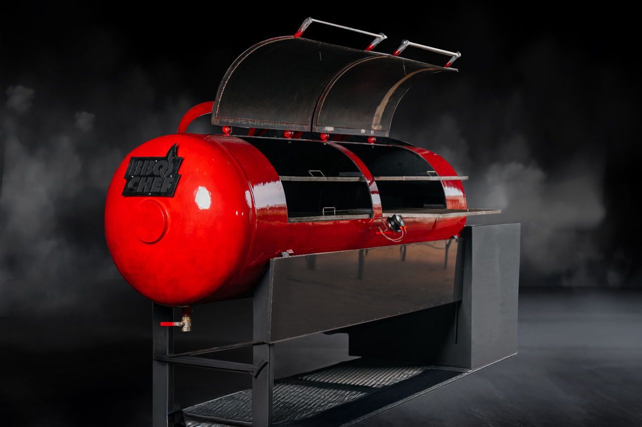 Стаціонарні двокамерні прямоточні смокери від BBQ Chef