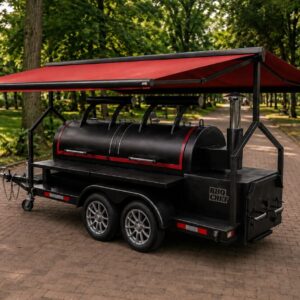 двокамерний смокер на причепі від BBQ Chef